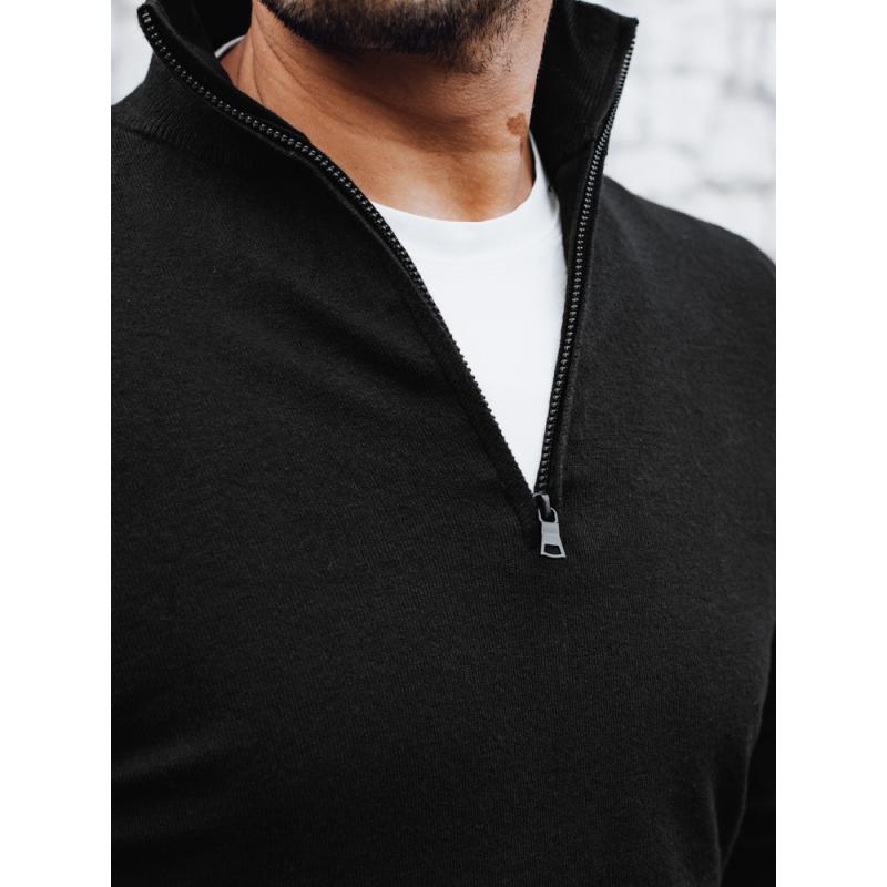 Férfi pulóver ZIPS fekete