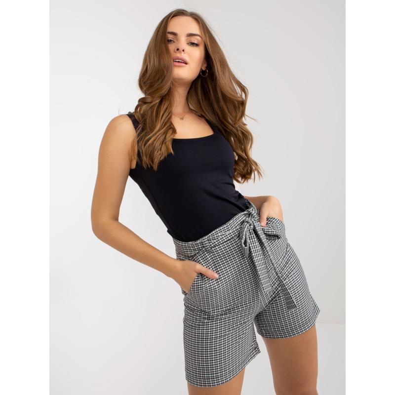 Dámské šortky z vlny elegantní černobílé 