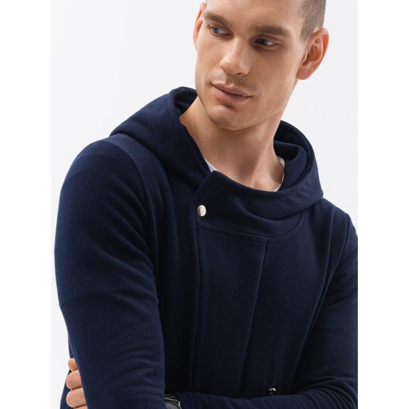 Pánská mikina s kapucí na zip HAGA námořnická modrá