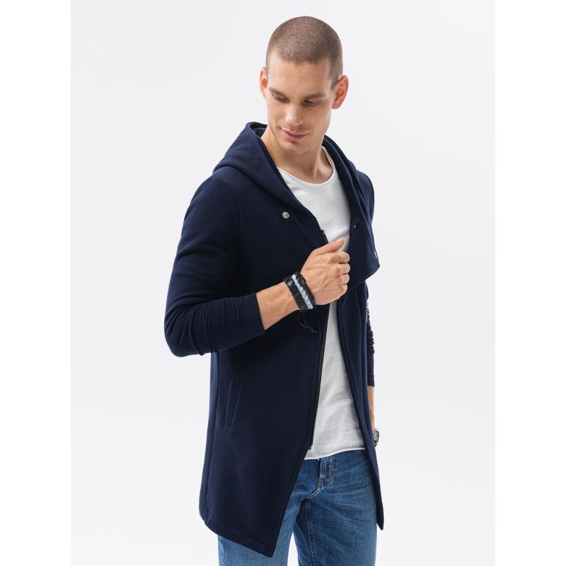 Pánská mikina s kapucí na zip HAGA námořnická modrá