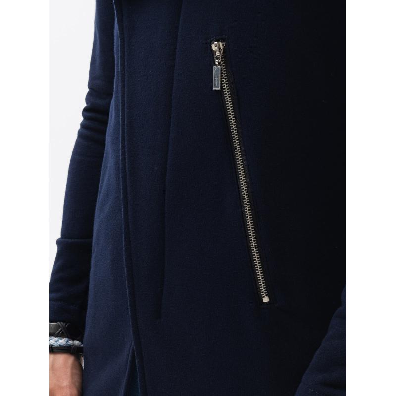 Pánská mikina s kapucí na zip HAGA námořnická modrá