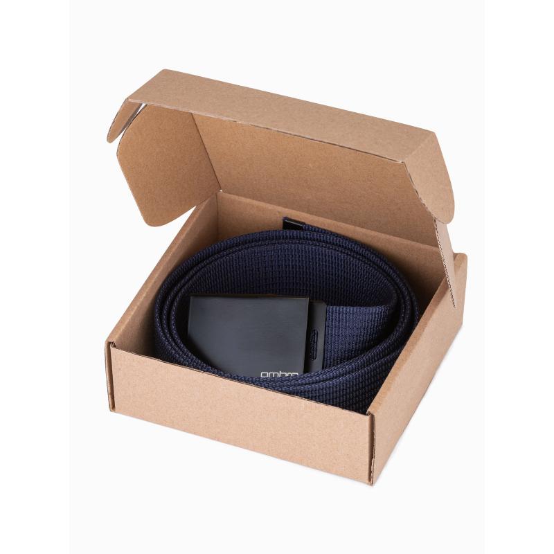 Pánsky žínený opasok PAXTON tmavo modrý