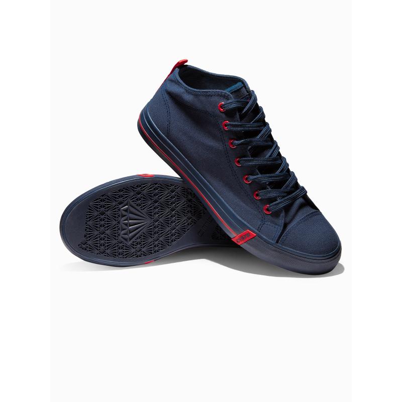 Férfi tornacipő kontrasztos elemekkel – sötétkék V3 OM-FOTH-0125