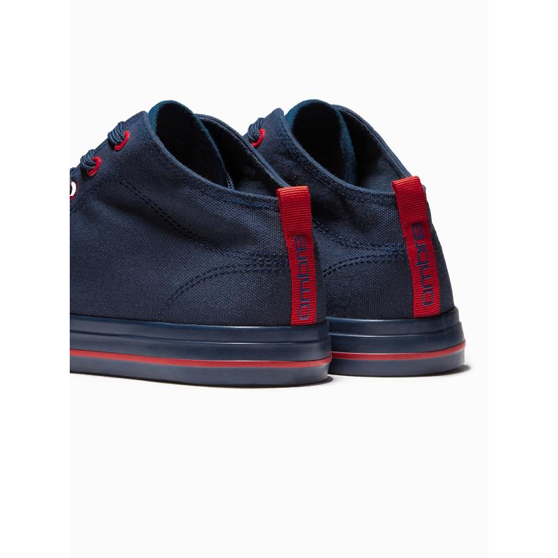 Férfi tornacipő kontrasztos elemekkel – sötétkék V3 OM-FOTH-0125