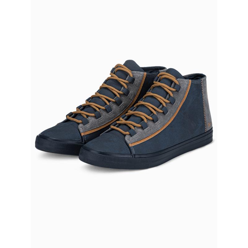 Férfi tornacipő kontrasztos elemekkel – sötétkék V2 OM-FOTH-0140