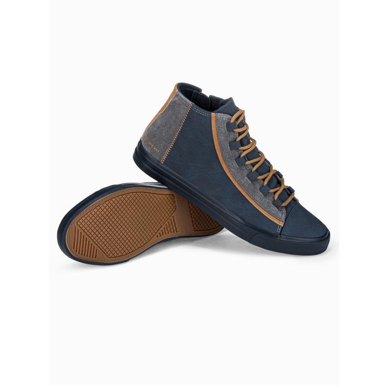 Férfi tornacipő kontrasztos elemekkel – sötétkék V2 OM-FOTH-0140