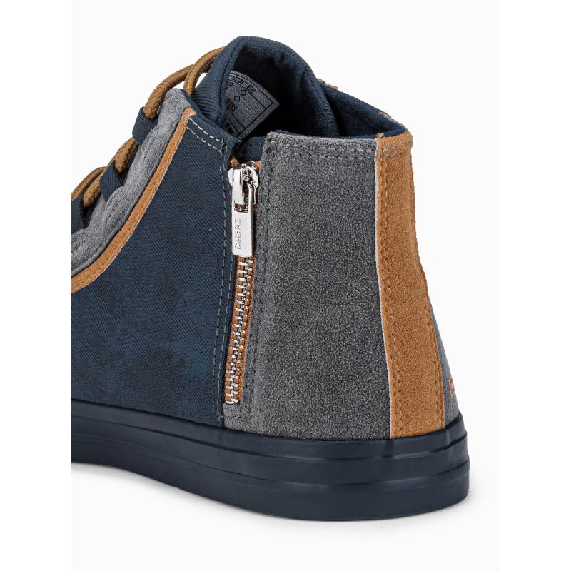 Férfi tornacipő kontrasztos elemekkel – sötétkék V2 OM-FOTH-0140