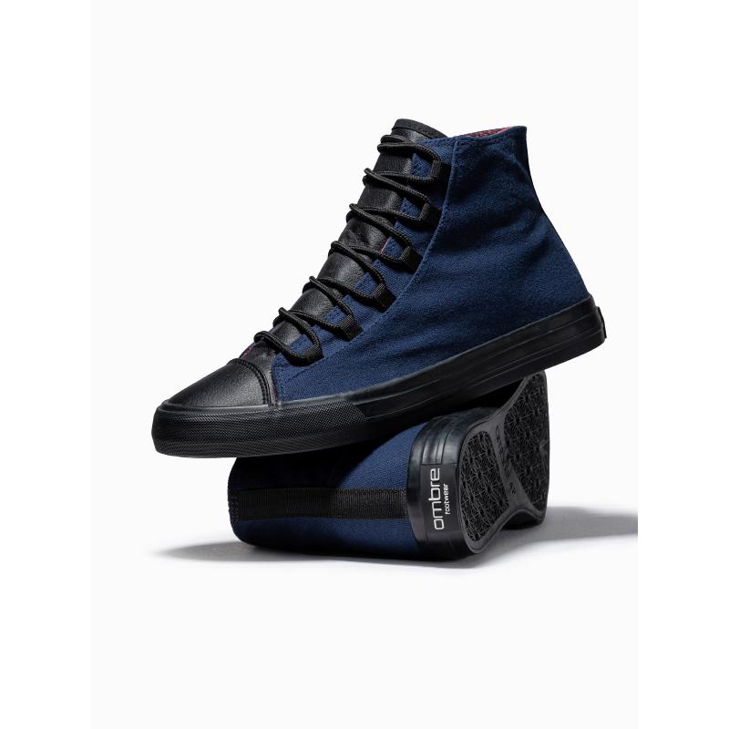 Férfi cipő kombinált anyagokból – sötétkék V3 OM-FOTH-0143