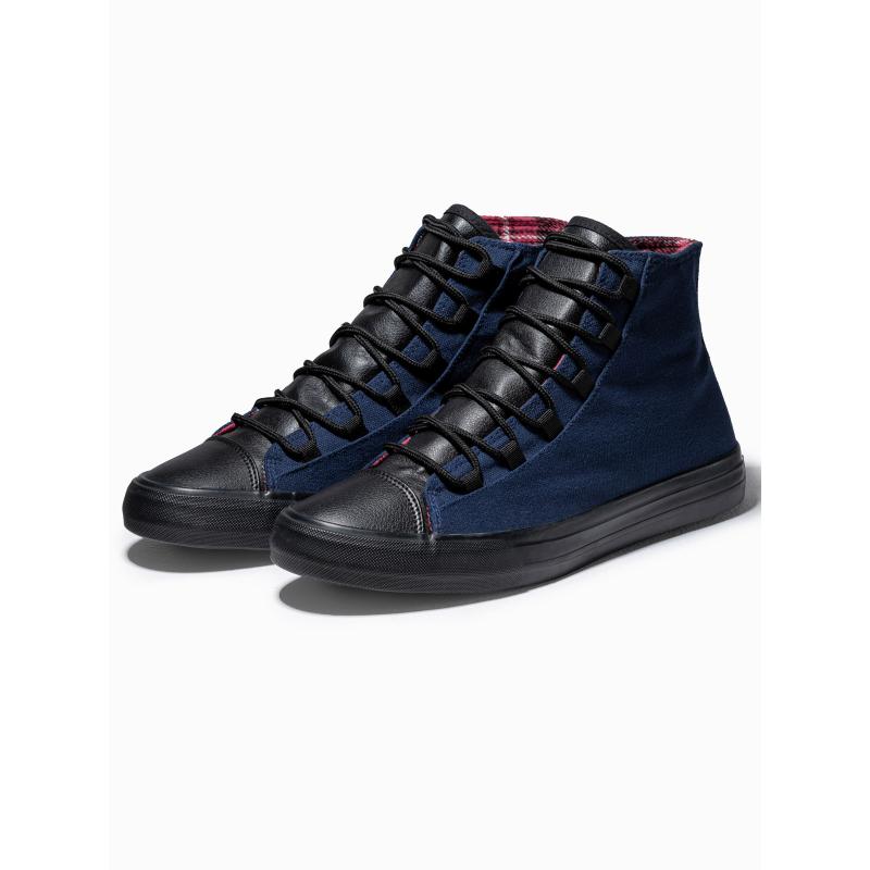 Férfi cipő kombinált anyagokból – sötétkék V3 OM-FOTH-0143