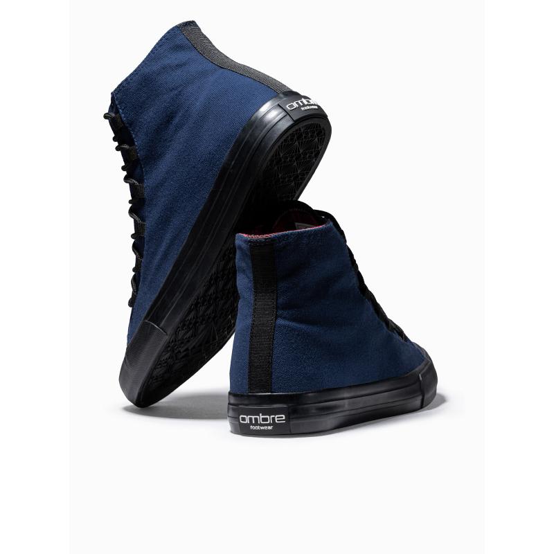 Férfi cipő kombinált anyagokból – sötétkék V3 OM-FOTH-0143