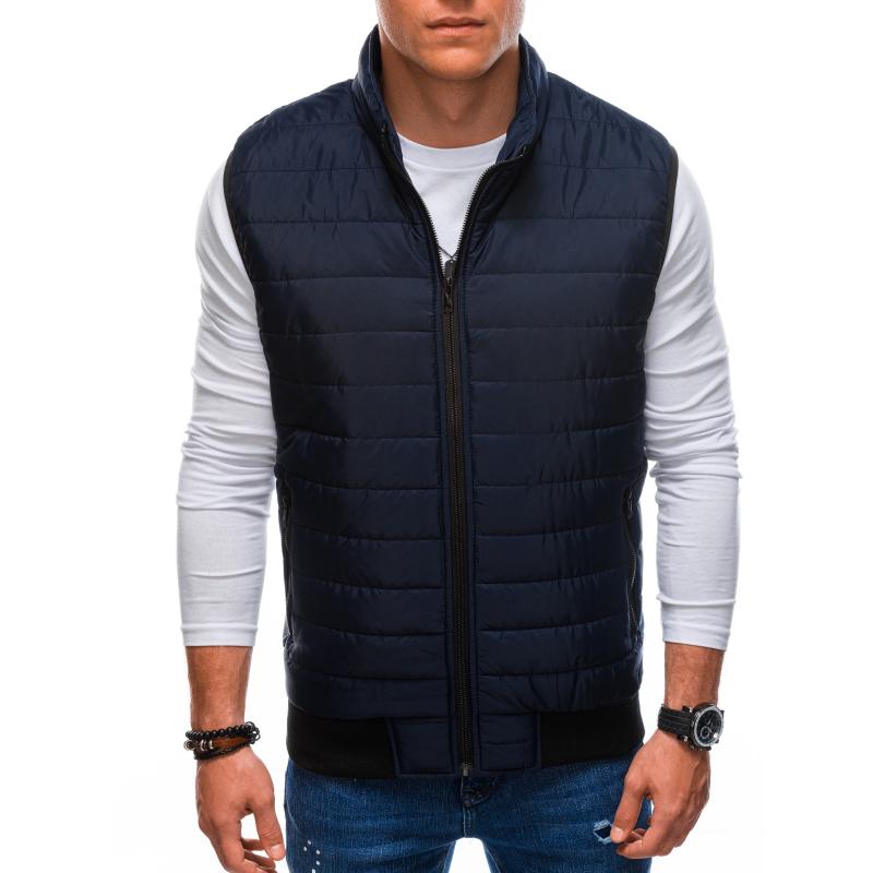 Férfi steppelt mellény DERICK sötétkék