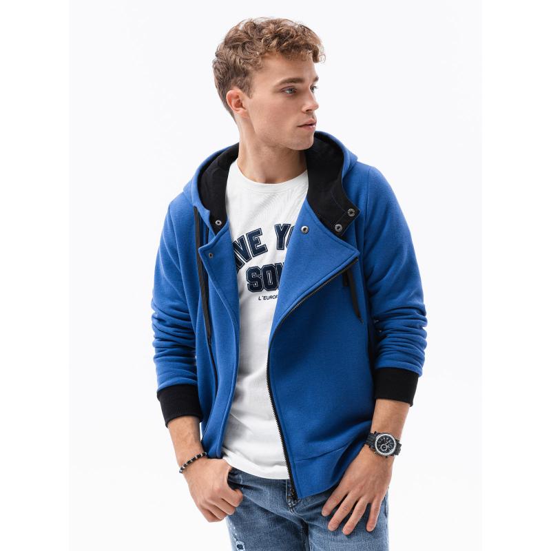 Pánská mikina na zip s kapucí TITAN modrá