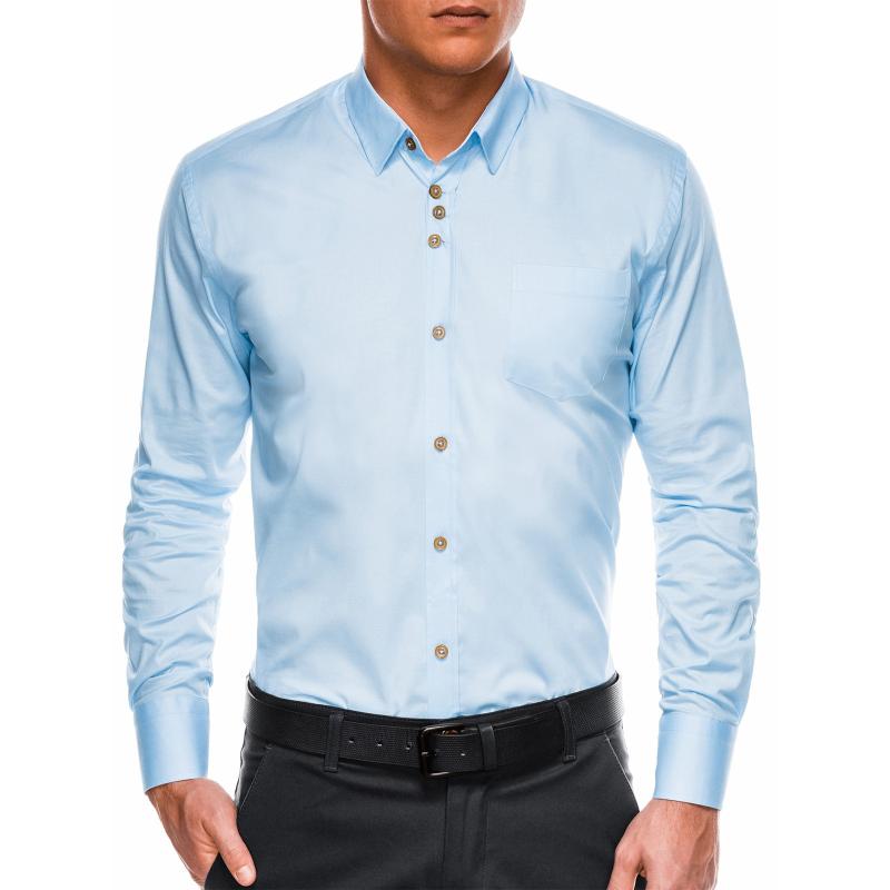 Pánská elegantní košile s dlouhým rukávem PEYTON světle modrá