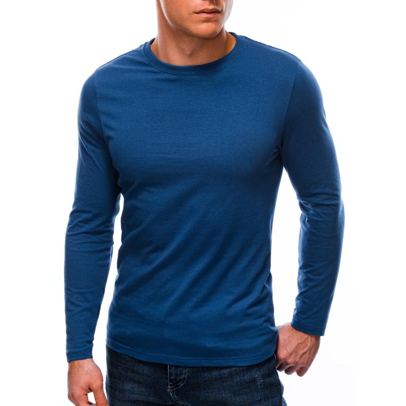 Pánske jednofarebné tričko s dlhým rukávom DUDDE modrá