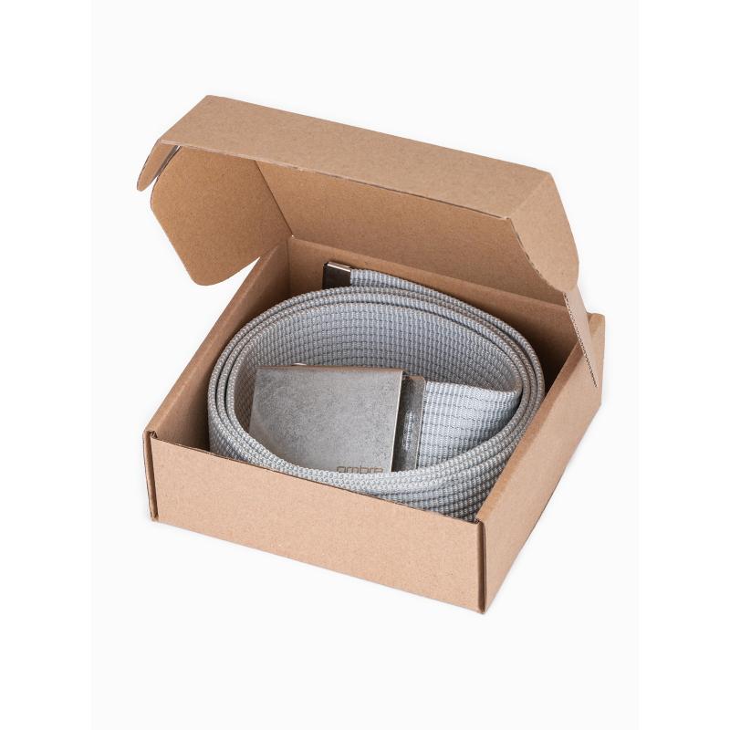 Pánský žíněný pás BRAIDEN šedý