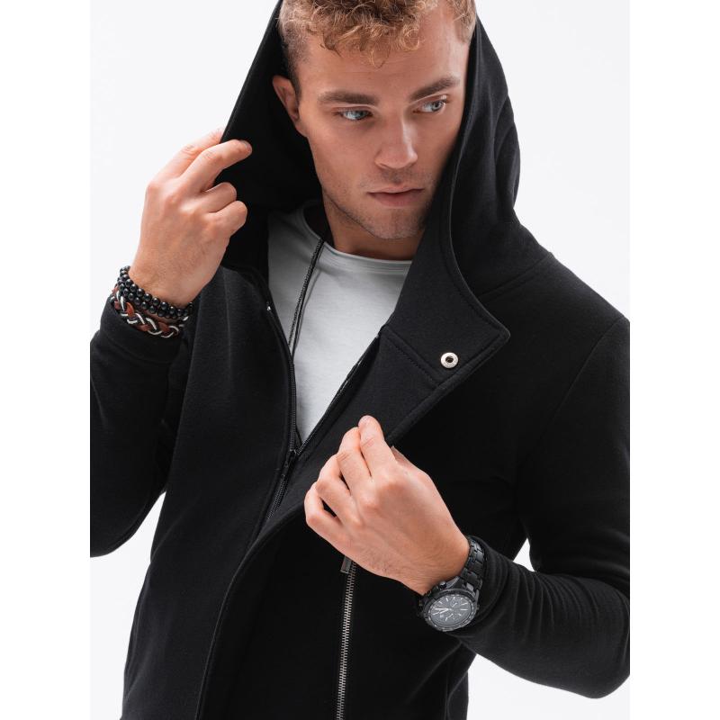 Férfi HAGA cipzáras kapucnis pulóver fekete