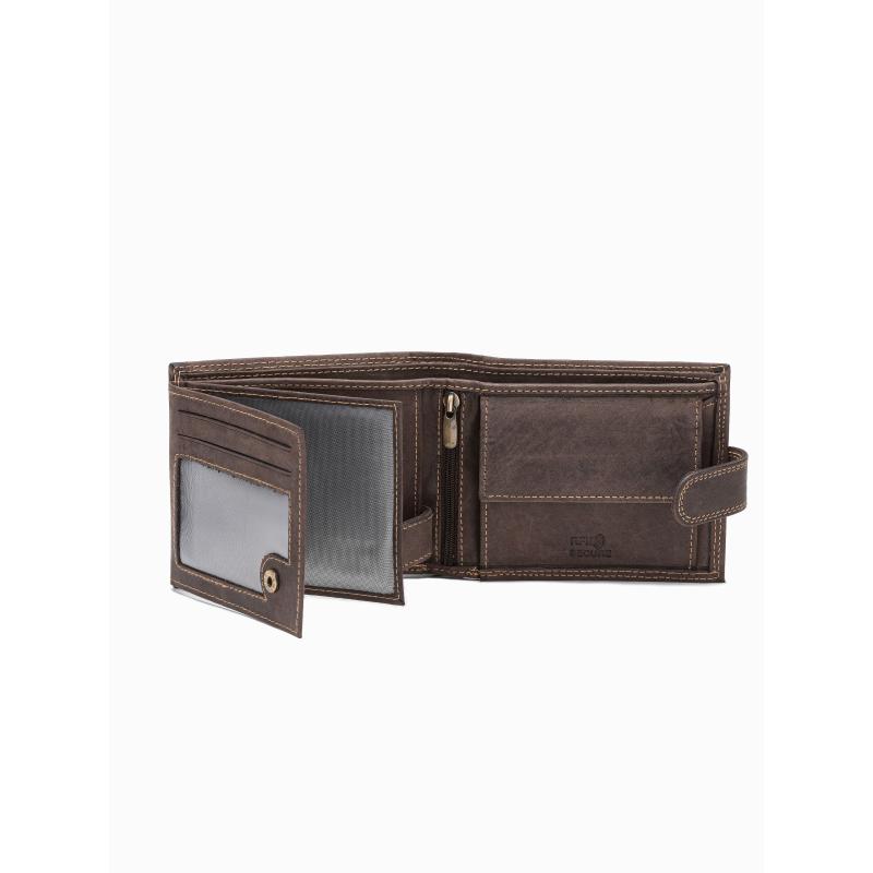 Férfi bőr pénztárca JASE barna