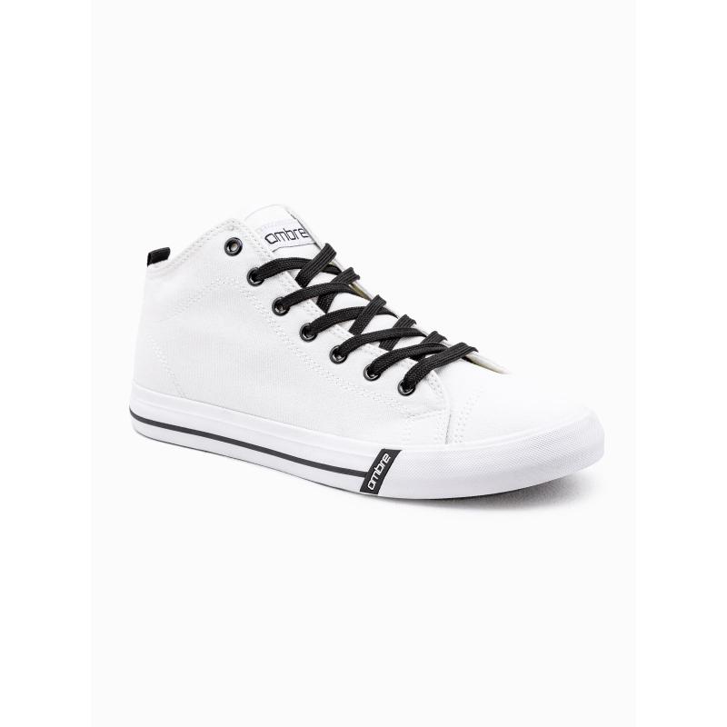 Férfi cipő kontrasztos elemekkel – fehér V1 OM-FOTH-0125