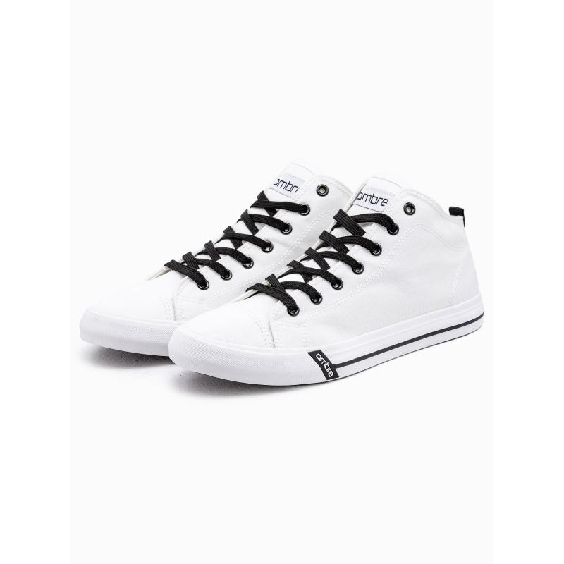 Férfi cipő kontrasztos elemekkel – fehér V1 OM-FOTH-0125