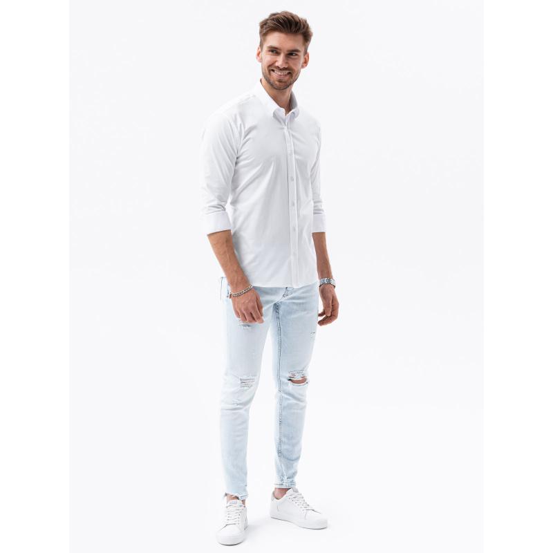 Pánské tričko s dlouhým rukávem JOAH bílá