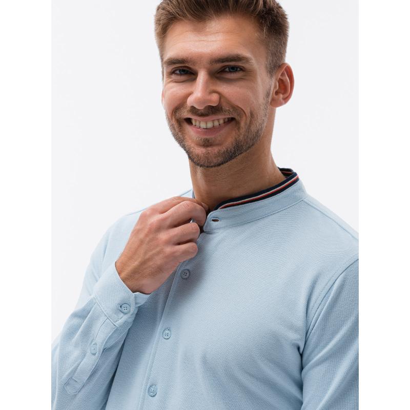 Pánské tričko s dlouhým rukávem ABRA modré