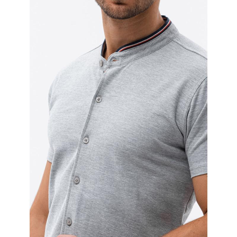 Férfi rövid ujjú ing THEO szürke