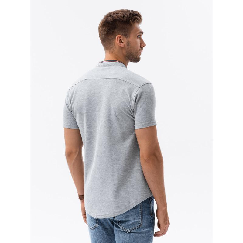 Férfi rövid ujjú ing THEO szürke
