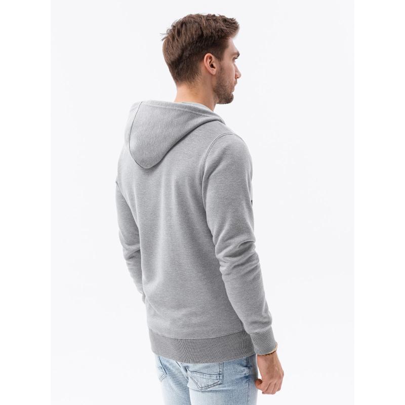Pánska mikina na zips FREDDY šedá melange