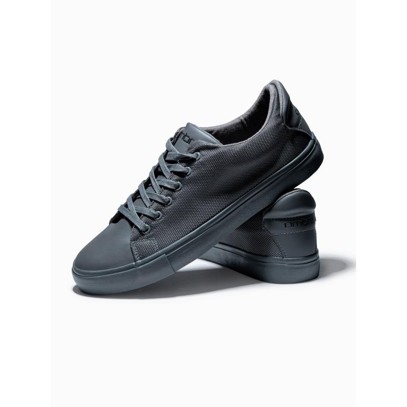 Férfi szabadidőcipők kombinált anyagokból – szürke V5 OM-FOCS-0105