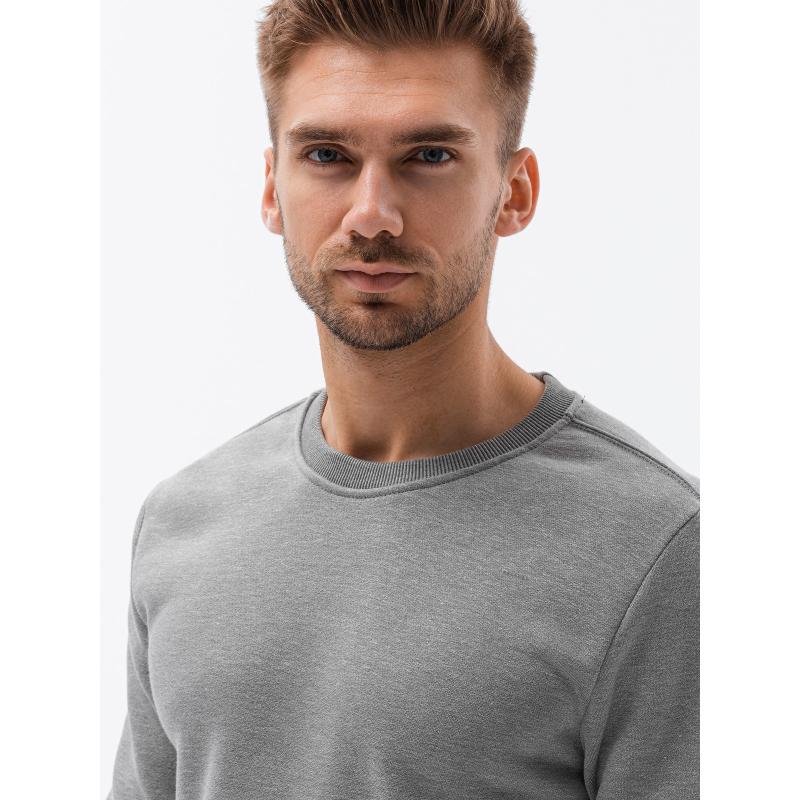 Férfi sima kapucnis pulóver JERRY szürke melange