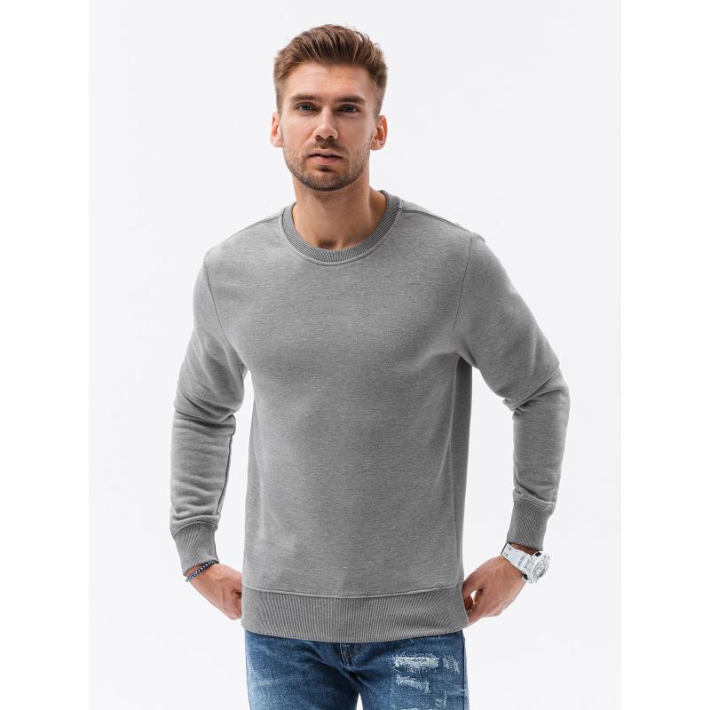Férfi sima kapucnis pulóver JERRY szürke melange