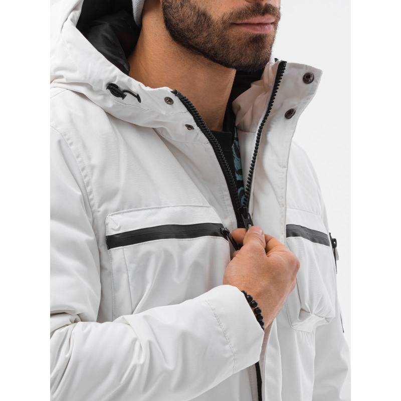 Pánská prošívaná zimní bunda KONNOR bílá