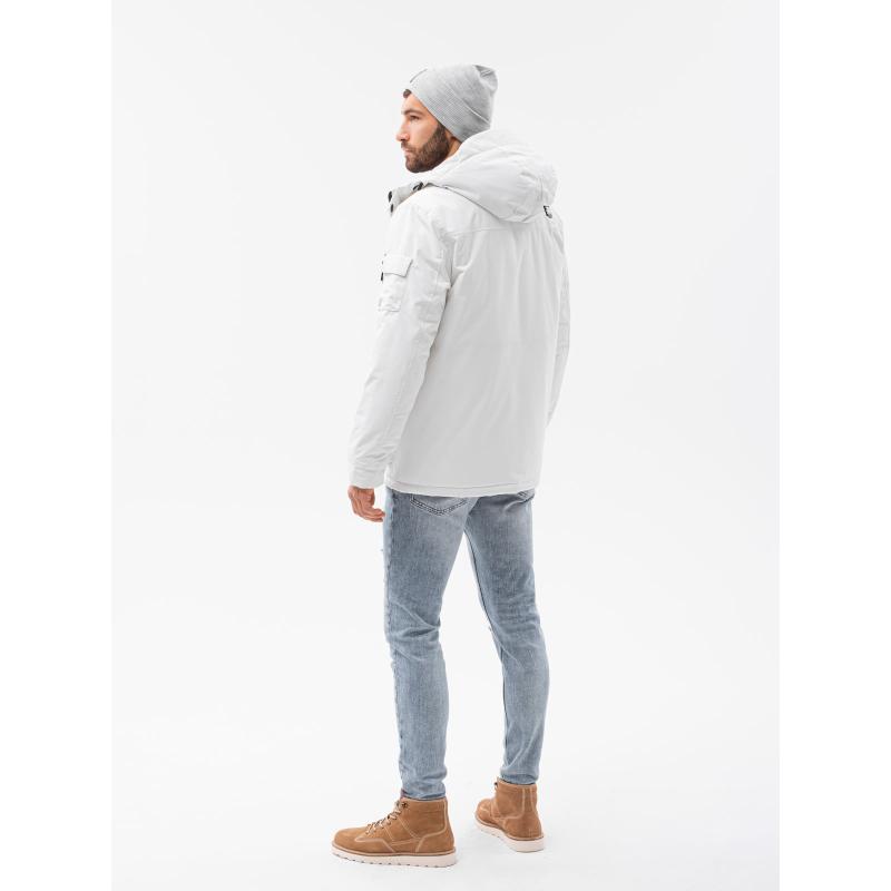 Pánská prošívaná zimní bunda KONNOR bílá
