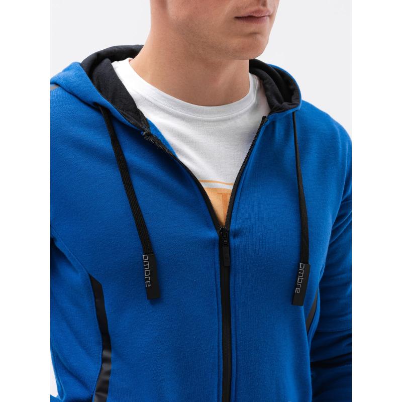 Pánska mikina na zips JASE modrá