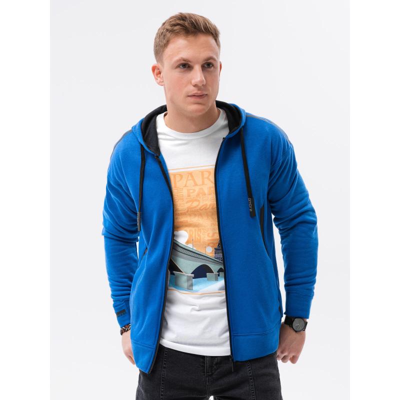 Pánska mikina na zips JASE modrá