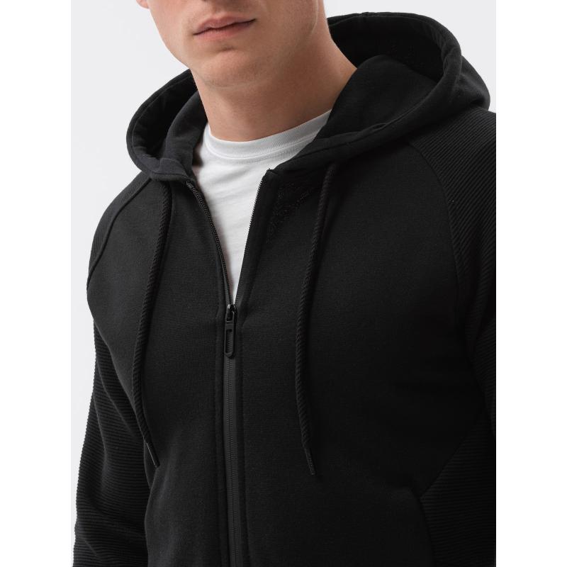 Pánská mikina na zip KALEB černá