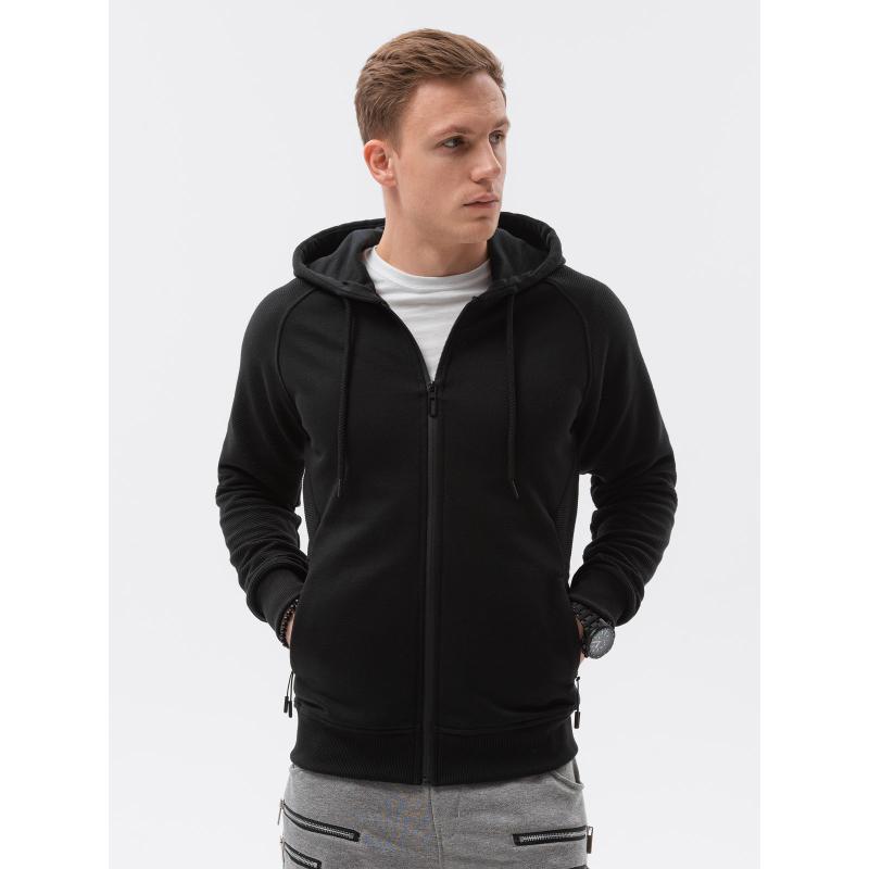Pánská mikina na zip KALEB černá
