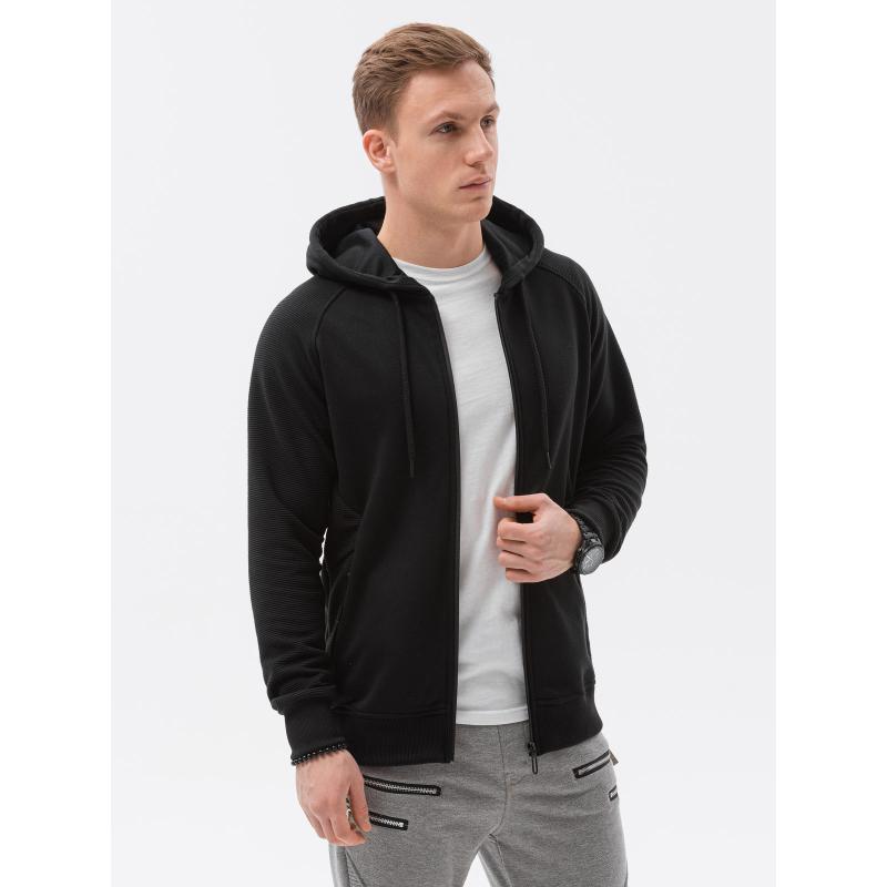 Pánská mikina na zip KALEB černá