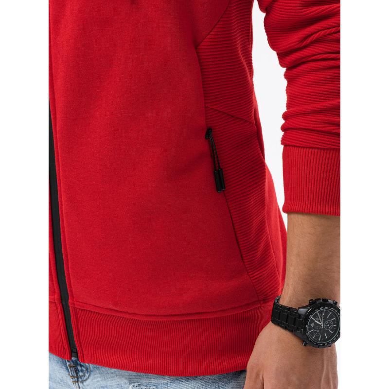 Pánska mikina na zips REY červená