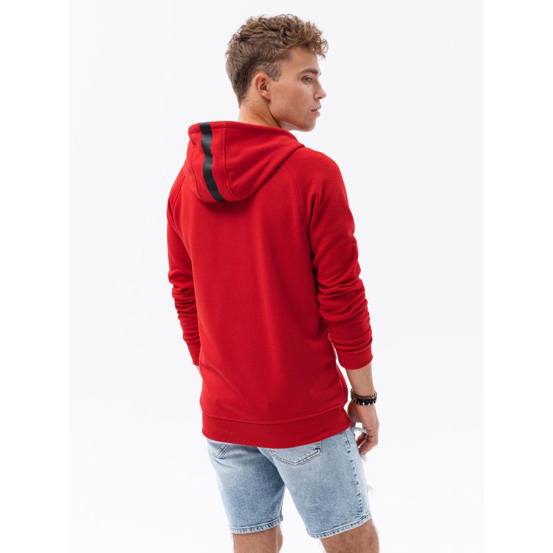 Pánska mikina na zips REY červená