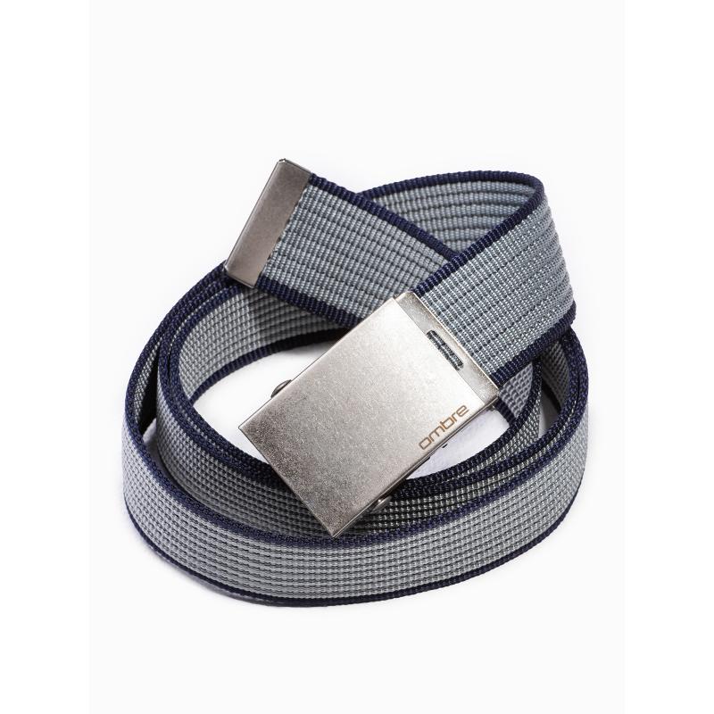 Pánsky žinený pás MIKE sivý