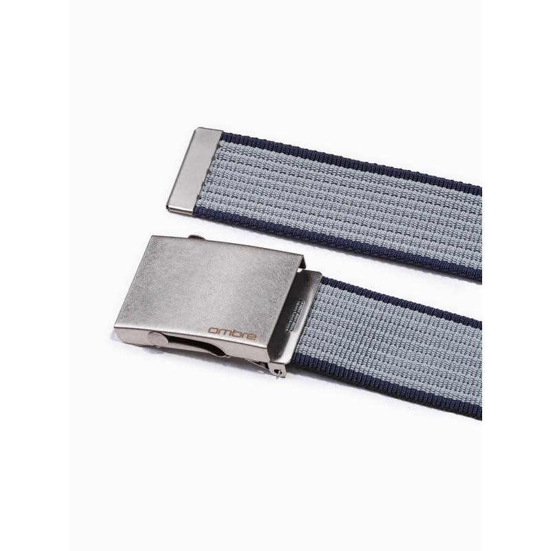 Pánsky žinený pás MIKE sivý