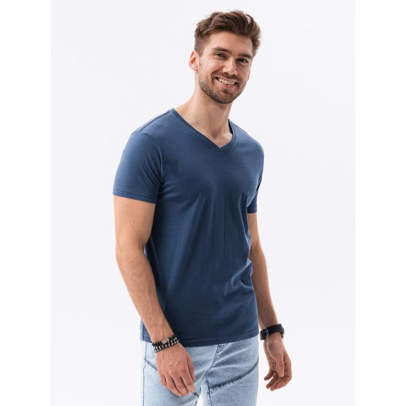 Pánské hladké tričko ZACKARY- tmavě modré
