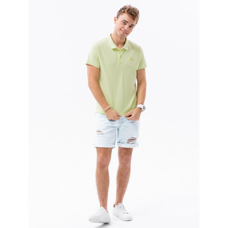 Pánska hladká polokošeľa VAL limetková