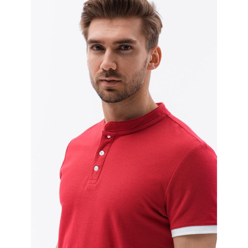 Pánská hladká polokošile EDDIE červená