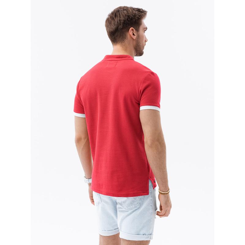 Pánská hladká polokošile EDDIE červená