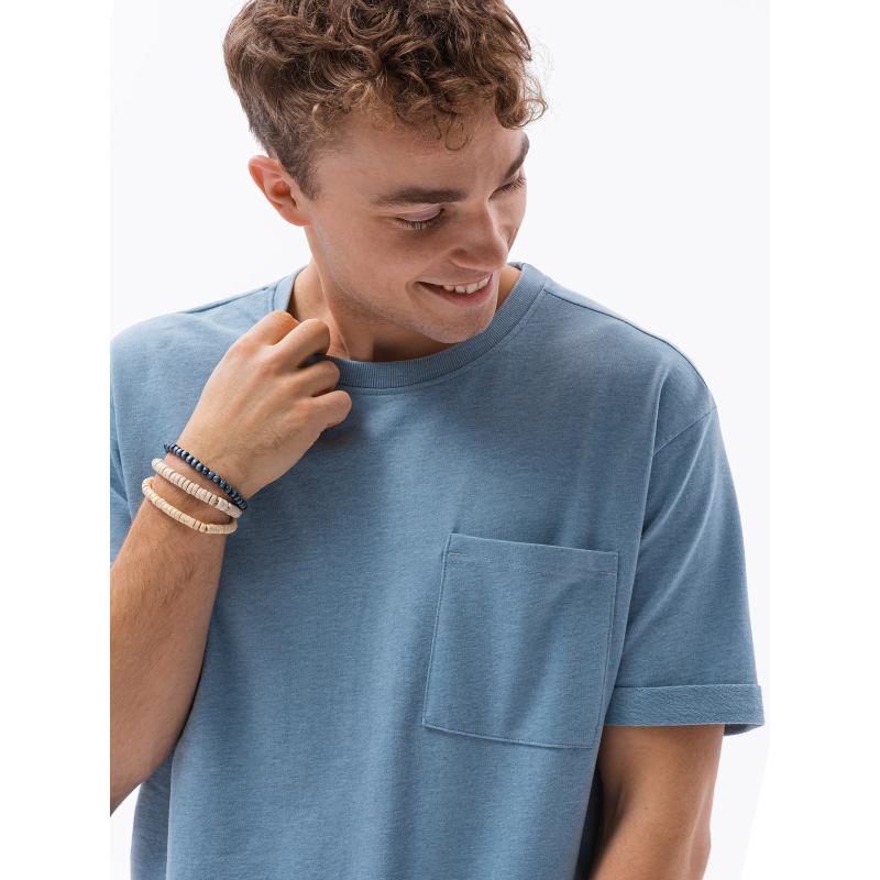 Férfi nyomtatott póló ABAD kék