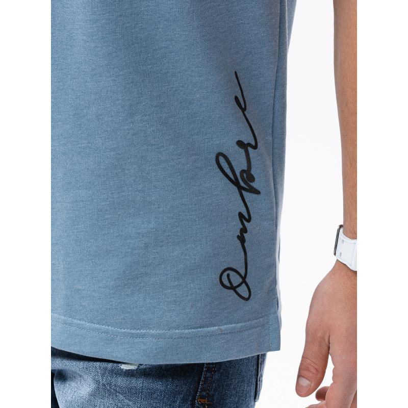 Férfi nyomtatott póló ABAD kék