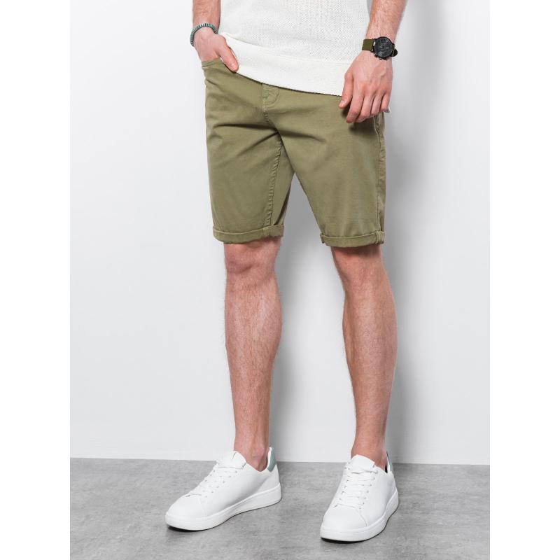 Pánske voľnočasové šortky KEATON khaki farba
