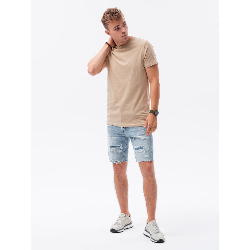 Pánske jednofarebné tričko HARRIE béžová